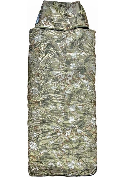 Kamuflaj Uyku Tulumu - Içi Polarlı - Su Itici Kumaş - Accord Extreme