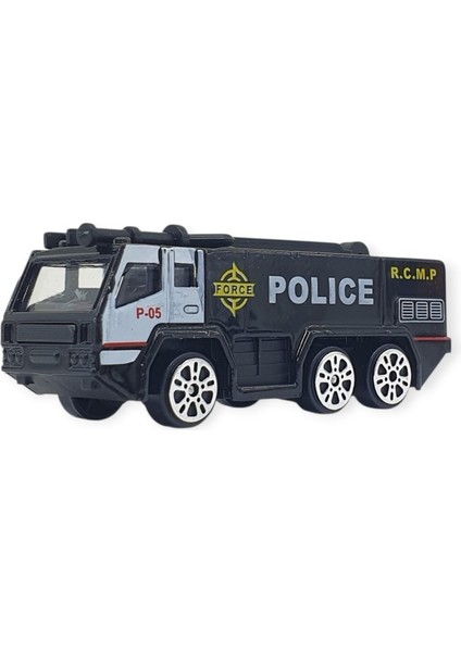 3'lü Iş Makinaları Road Seti - Die Cast - DS044 - Polis (Lisinya) modelleri