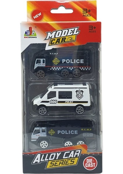 3'lü Iş Makinaları Road Seti - Die Cast - DS044 - Polis (Lisinya) indirimleri