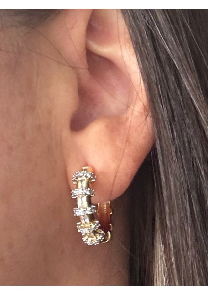 Özel Seri Sıralı Taşlı Küpe modelleri