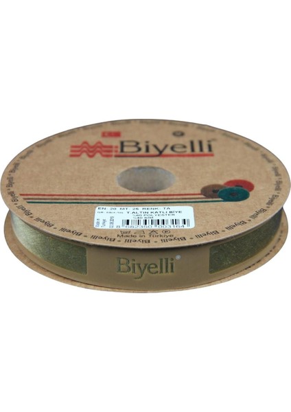 Biye Simli Katlı Ta 2 cm 25 Metre %50 Simli % 50 Polyester