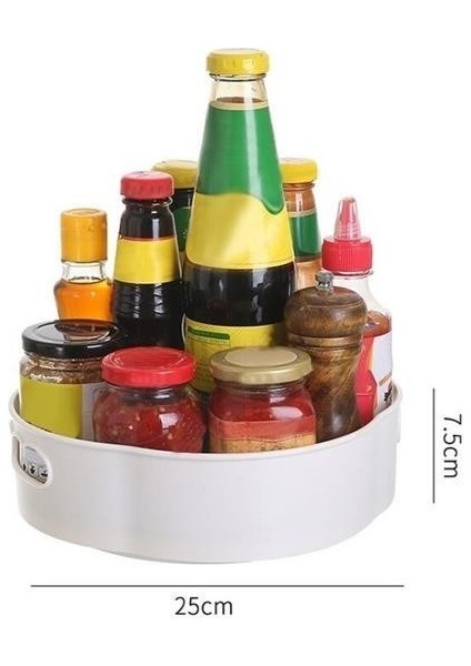 ® 360 Derece Dönebilen Mekanizmalı Yuvarlak Tepsi Formlu Sunum ve Servis Organizer Tablası fırsatları