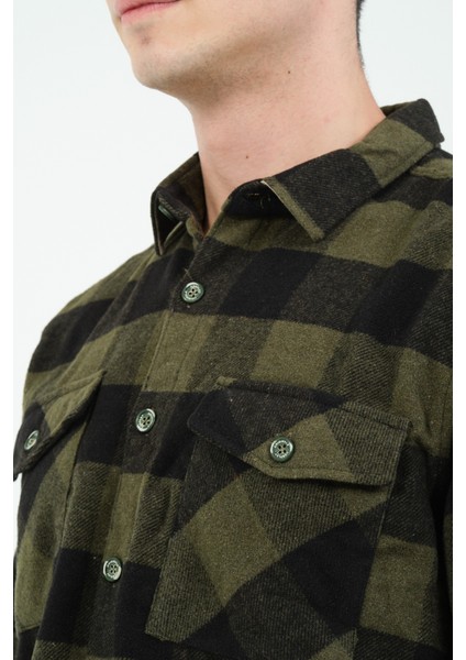 ÇİFT CEP KAPAKLİ DAMALI ODUNCU U.K. GÖMLEK modelleri