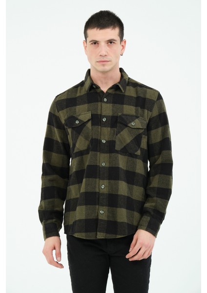 ÇİFT CEP KAPAKLİ DAMALI ODUNCU U.K. GÖMLEK indirimleri