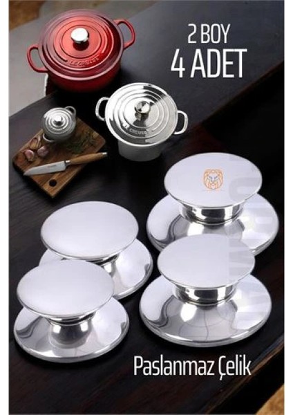 Tencere Tava Tepesi Tencere Tava Kapağı Tutucu 2 Boy 4 Adet