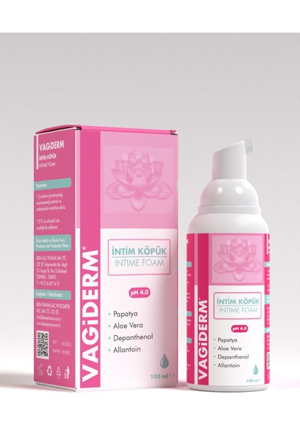 Vagiderm İntim Genital Bölge Yıkama Köpüğü 100 ml