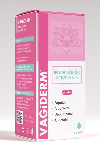 Vagiderm İntim Genital Bölge Yıkama Köpüğü 100 ml fiyatları