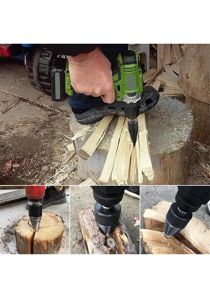 Easysplit Matkap Bit Kolay Bölünmüş Matkap Bit Ağır Hizmetli Koni Matkap Bit Yakacak Odun Matkap Bitliği Ahşap Ayrıştırıcı 32/42/45MM (Yurt Dışından) fırsatları