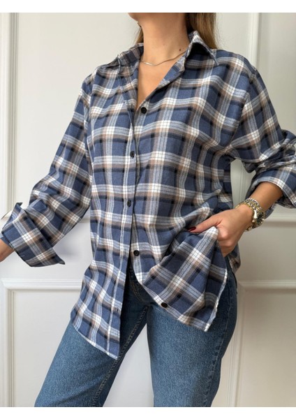 Indigo Yeni Ekose Gömlek