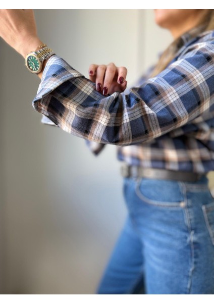 Indigo Yeni Ekose Gömlek