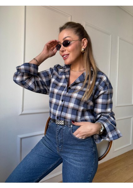 Indigo Yeni Ekose Gömlek