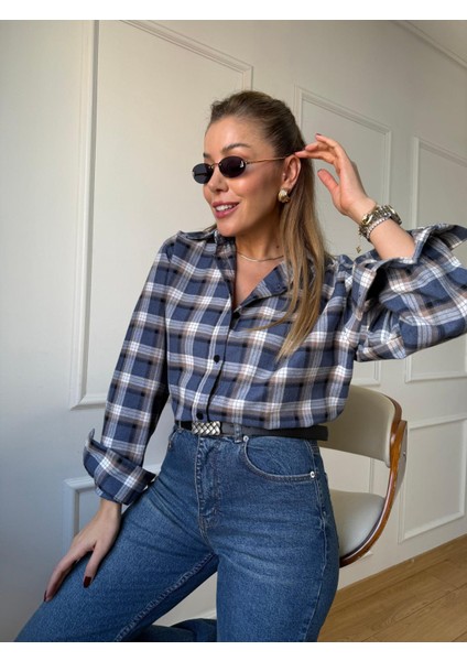 Indigo Yeni Ekose Gömlek