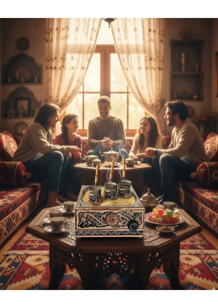 Kumda Kahve Makinesi ve Cezve Seti-Kumda Türk Kahvesi Makinesi-Bakır Kahve Makinesi-34*35*16 indirimleri
