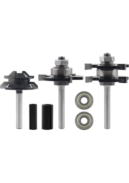 7pcs Ahşap Freze Kesici 45 Derek Tenon Kesici Jigsaw 3-Dot Tip Tip Gravür Makinesi Ahşap Kesici (Yurt Dışından)