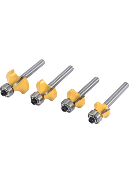 4pcs 1/4 Inç Şafak Yönlendirici Bitleri Üzerinde Köşe Yuvarlama Kenar Oluşturma Kenar Seti 5/16 Inç 3/16 Inç 1/4 Inç Ahşap Freze Kesici Için 1/8 Inç Yarıçap (Yurt Dışından) modelleri