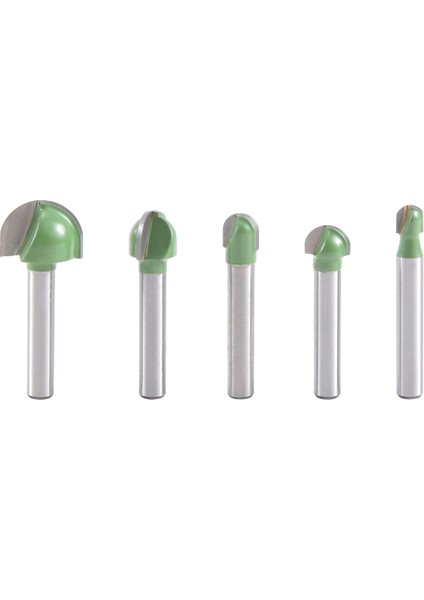 5pcs 6mm Shank Topu Burun Yönlendirici Bitleri Set Son Değirmen Yuvarlak Koy Kutusu Katı Karbür Cnc Yarıçapı Çekirdek Freze Biti (Yurt Dışından)