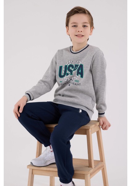 Erkek Çocuk Eşofman Takımı - Gri Melanj fiyatları