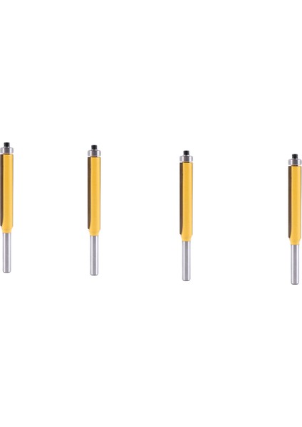 4pcs 2 Inç Yükseklik Ekstra Uzun Yıkama Döşeme Yönlendirici Biti 1/4 Inç x 3/8 Inç Ahşap Freze Kesici Ahşap Diy Aracı Için (Yurt Dışından)