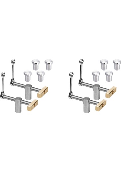 4x Ahşap Işleme Ayarlanabilir Masaüstü Klipsi 8 Pc 20MM Köpek Delikleri Durdurma Klip Kelepçe Fikstür Vise Tezgahları Doğrama Carpenter (Yurt Dışından)