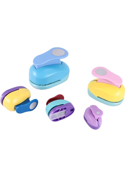 Circle Paper Punch 5 Adet Kağıt El Sanatları Için Daire Yumrukları 5 Farklı Boyutta Daire Deliği Yumruk Renkler (Yurt Dışından) modelleri