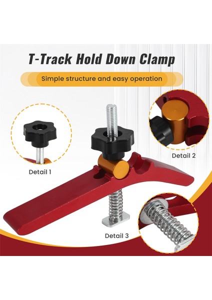 Ahşap Işleme T-Track Tut Kelepçesi Seti Alüminyum T-Yuvası Tablo Çalışma Tezgahı Ahşap Fikstür Jig Kelepçe Blokları Platen B (Yurt Dışından) fırsatları