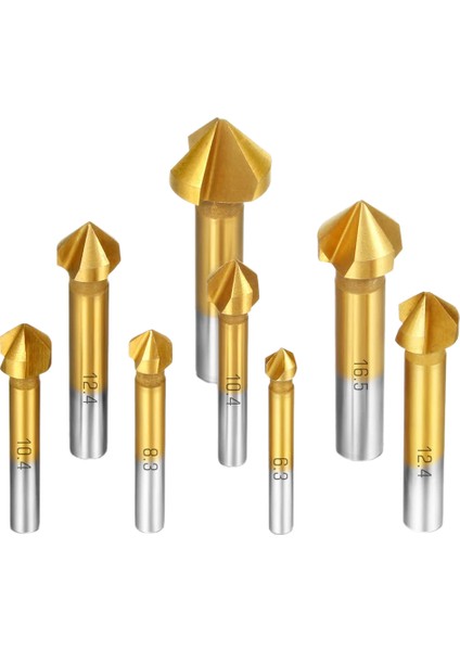 8 Pcs Hss Countersınk Matkak Biti Set 90 Derece Counterk Bits Titanyum Pap Kesici Mill Matkap Bitleri (Yurt Dışından)
