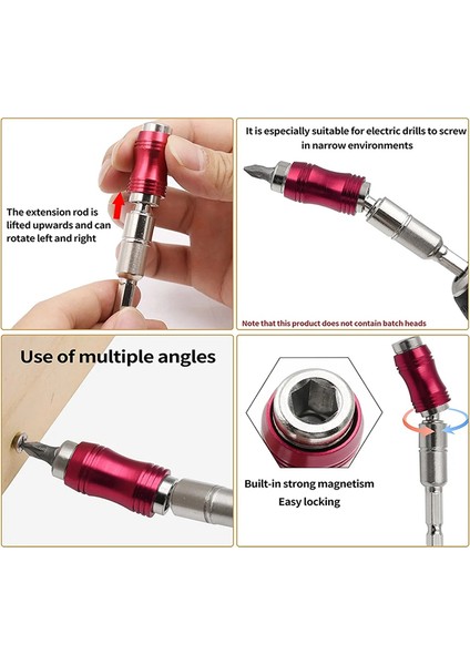 3pcs Manyetik Pivot Matkap Bit Tutucu Manyetik Dönen Bit Uç Tutucu Hızlı Serbest Bırakma Esnek Tornavida Bit Tutucu A (Yurt Dışından) modelleri