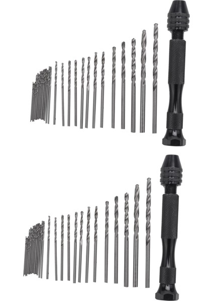 El Matkap Bitleri Seti 62PCS El Matkap Seti Hassas Pin Menzi Mikro-Mini Twist Matkap Bitleri Ahşap Hassas Manuel Çalışma (Yurt Dışından)