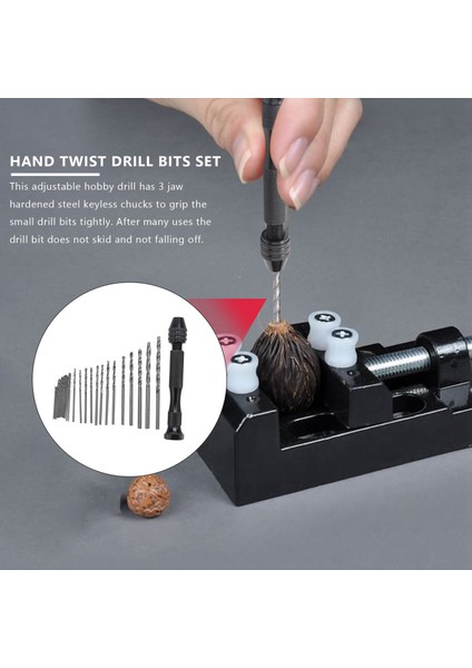El Matkap Bitleri Seti 62PCS El Matkap Seti Hassas Pin Menzi Mikro-Mini Twist Matkap Bitleri Ahşap Hassas Manuel Çalışma (Yurt Dışından) fiyatları