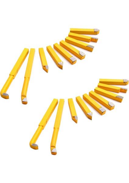 18PCS Yw1 Karbür Lehçeli Uçlu Uçlu Torna Kesici Aletleri 8X8MM Şaft Yüksek Sertlik Döndürme Freze Kaynağı Biti (Yurt Dışından)