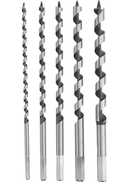 5pcs 230MM Hex Shank Ekstra Uzun Nokta Bükülme Ahşap Matkap Bitleri Set Ağaç Işleme Twist Matkap Bit Aracı Seti 6 8 10 12 14MM (Yurt Dışından) modelleri