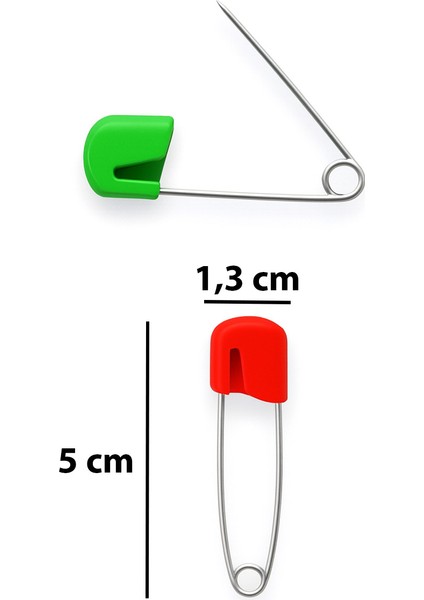 Plastik Başlı Çengelli İğne Renkli 10'lu 5 cm fiyatları