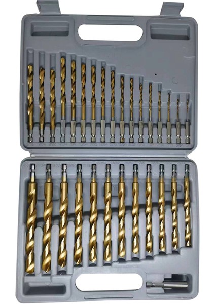 30 Pcs Titanyum Etki Matkap Bit Seti Hex Hss Twist Matkap Bitleri Çelik Bakır Alüminyum Çinko Alaşımı Için Depolama (Yurt Dışından)