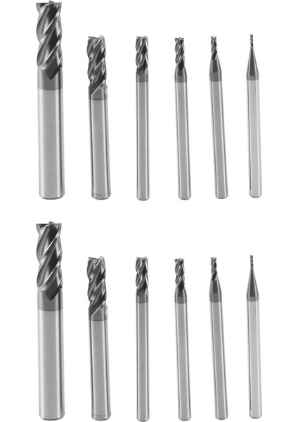 12PCS 4 Flüt Uç Fabrikaları Steels Için Ayarlanmış Meydan Square Cnc Karbür Freze Kesici Spiral Yönlendirici Bitler Dia (1 2 3 4 6 8mm) (Yurt Dışından)