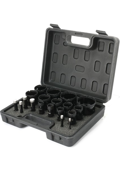 Elmas Kupa Testere Kaplamalı Matkap Bitleri Seti 19PCS 6-60MM Delik Granit Taş Karo Seramik Yapı Araçları Için Testere Kiti (Yurt Dışından)