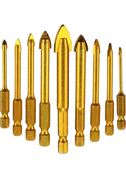 9 Adet Fayans Matkap Seramik Matkap Cam Matkap Bitleri Seti Altıgen Fayans Matkap Seti Aynalar/cam/fayanslar Için Cam Fayans Sondaj Aracı - 3/4/5/6/8/10/12MM (Yurt Dışından)