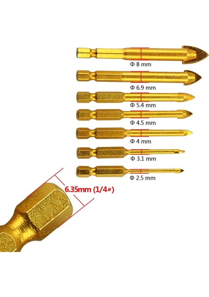 9 Adet Fayans Matkap Seramik Matkap Cam Matkap Bitleri Seti Altıgen Fayans Matkap Seti Aynalar/cam/fayanslar Için Cam Fayans Sondaj Aracı - 3/4/5/6/8/10/12MM (Yurt Dışından) fırsatları