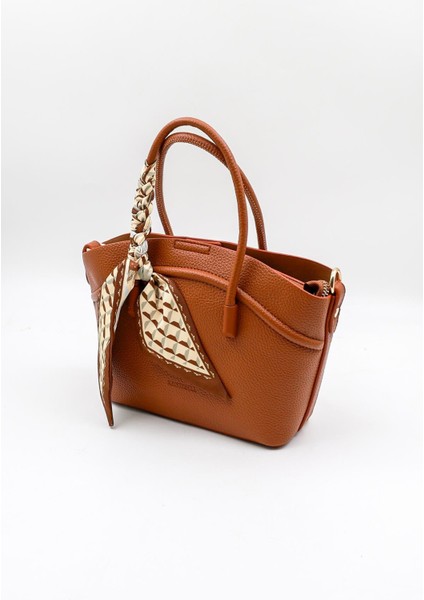 Ithal Kadın Fular Detaylı El ve Çapraz Çanta KB592 - Taba modelleri