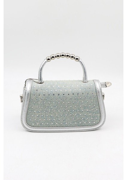 Kadın Kot ve Taşlı Çapraz Çanta Kb 058 - Kot Mavi