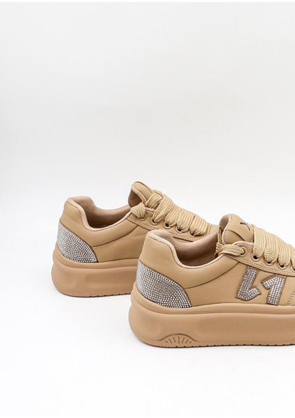 Kristebell Ithal Özel Seri Kadın Sneaker Ayakabbı KB1002 - Bej - 36 modelleri