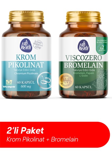 Krom Pikolinat & Viscozero Bromelain 2'li Paket
