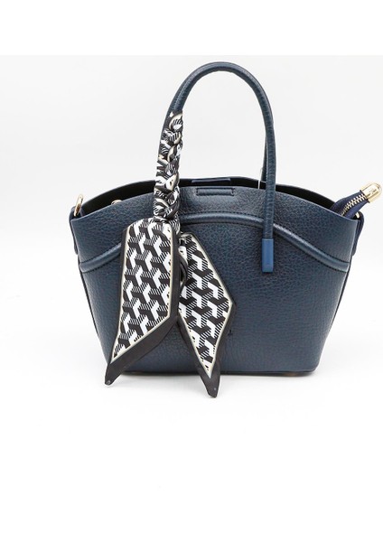 Ithal Kadın Fular Detaylı El ve Çapraz Çanta KB592 - Lacivert
