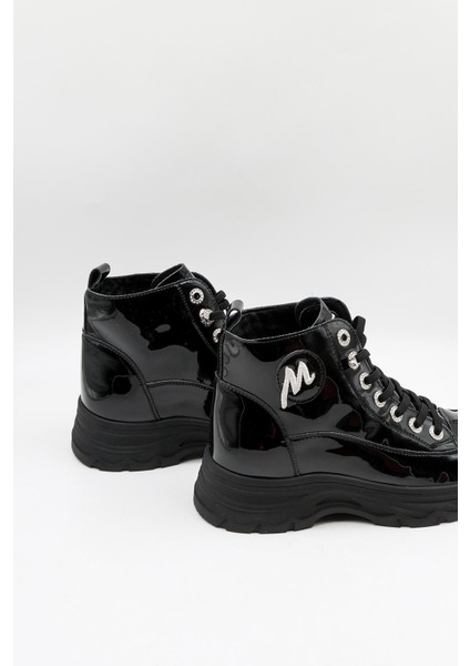 Kristebell Ithal Bağcıklı Sneaker Kadın Spor Bot 2009 - Siyah Rugan - 36 fiyatları