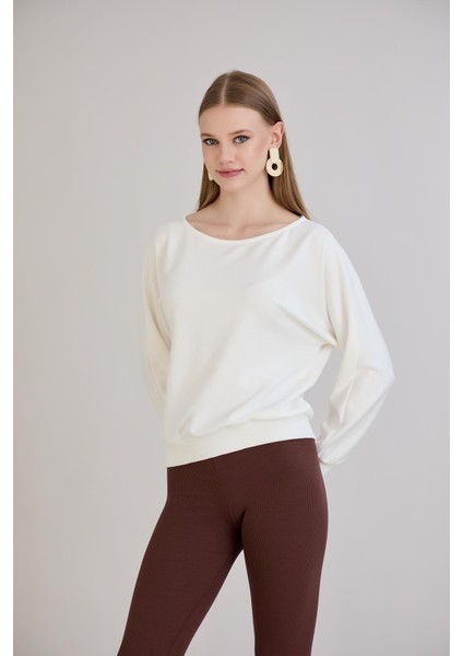 Kol Etek Kaşkorse Geniş Yaka Sweatshirt fırsatları