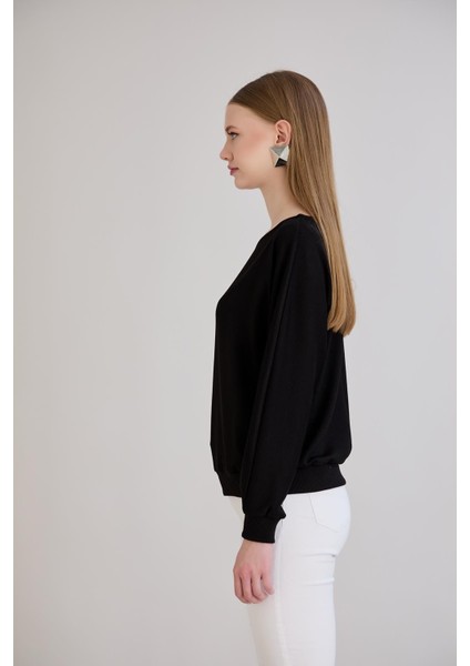 Kol Etek Kaşkorse Geniş Yaka Sweatshirt fırsatları