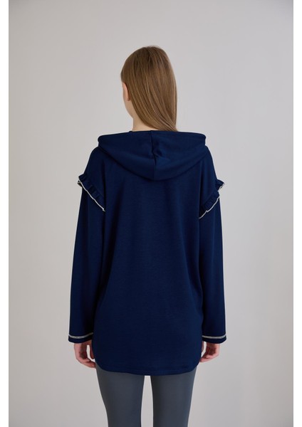 Kiraz Baskılı Kapşonlu Sweatshirt indirimleri