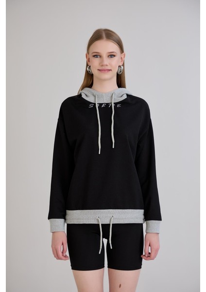 Kordonlu Triko Kapşonlu Sweatshirt fiyatları