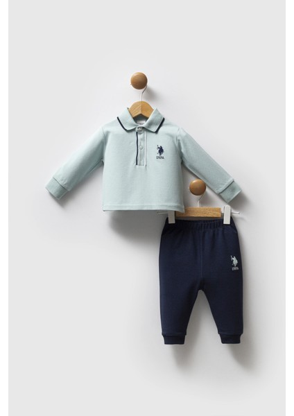 U.s.polo Assn Erkek Bebek 2 Li Takım - Su Yeşili