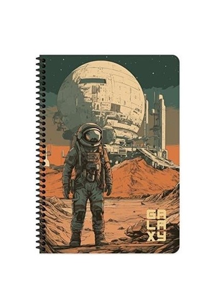 Keskin Defter A4 Spiralli Pp Kapak Galaxy Defter 80 Yaprak Kareli