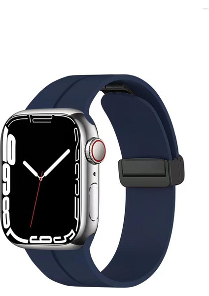 Apple Watch Manyetik Silikon Kordon | Suya Dayanıklı Dikişsiz Spor Kayış 38/40/41/42 (S10)MM